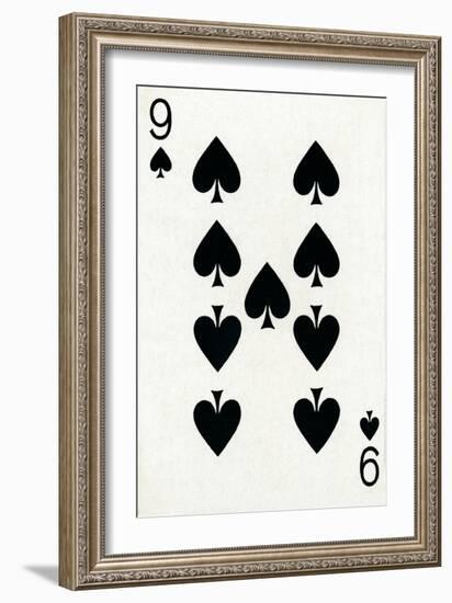 9 of Spades from a deck of Goodall & Son Ltd. playing cards, c1940-Unknown-Framed Giclee Print