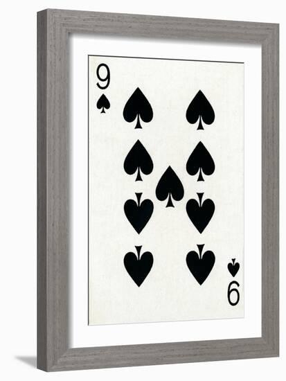 9 of Spades from a deck of Goodall & Son Ltd. playing cards, c1940-Unknown-Framed Giclee Print