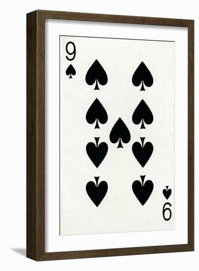 9 of Spades from a deck of Goodall & Son Ltd. playing cards, c1940-Unknown-Framed Giclee Print
