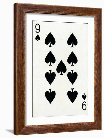 9 of Spades from a deck of Goodall & Son Ltd. playing cards, c1940-Unknown-Framed Giclee Print