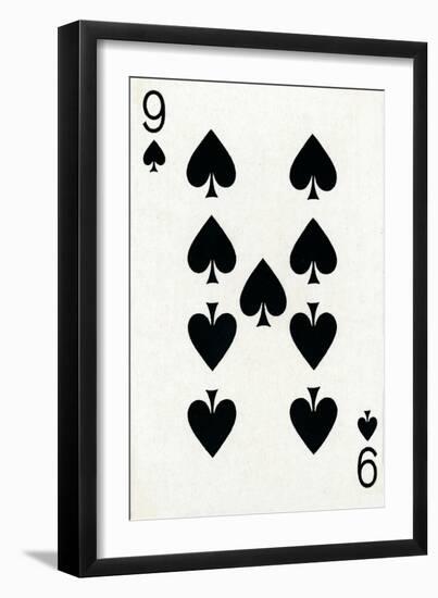 9 of Spades from a deck of Goodall & Son Ltd. playing cards, c1940-Unknown-Framed Giclee Print