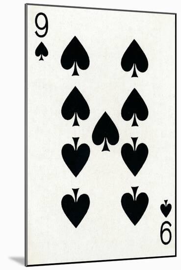 9 of Spades from a deck of Goodall & Son Ltd. playing cards, c1940-Unknown-Mounted Giclee Print