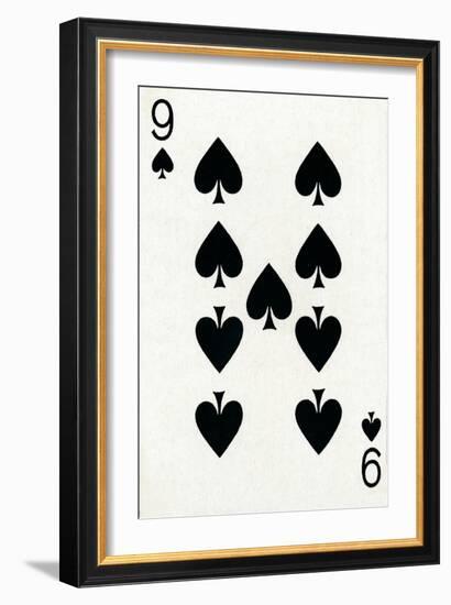 9 of Spades from a deck of Goodall & Son Ltd. playing cards, c1940-Unknown-Framed Giclee Print