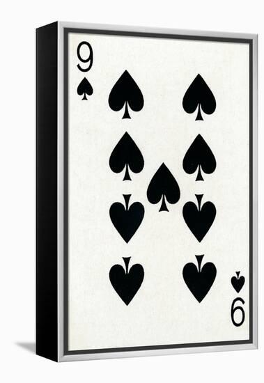 9 of Spades from a deck of Goodall & Son Ltd. playing cards, c1940-Unknown-Framed Premier Image Canvas