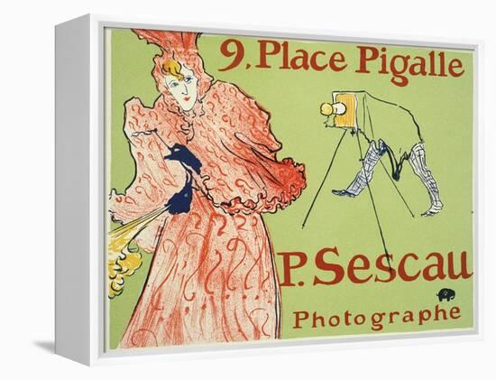 9, Place Pigalle, P. Sescau Photographe, 1894-Henri de Toulouse-Lautrec-Framed Premier Image Canvas