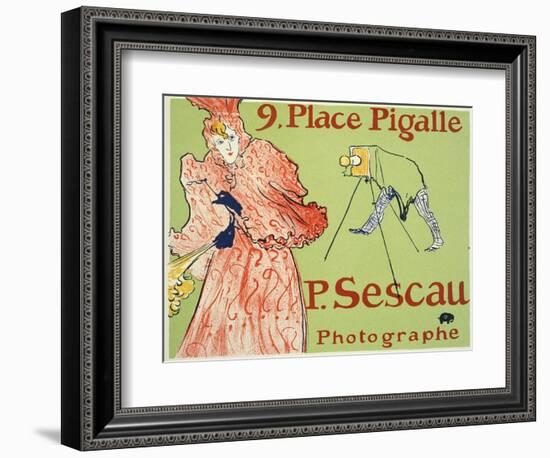 9, Place Pigalle, P. Sescau Photographe, 1894-Henri de Toulouse-Lautrec-Framed Giclee Print