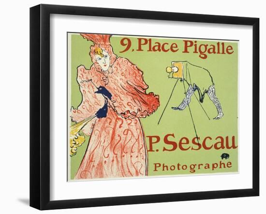 9, Place Pigalle, P. Sescau Photographe, 1894-Henri de Toulouse-Lautrec-Framed Giclee Print