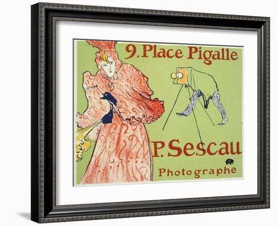 9, Place Pigalle, P. Sescau Photographe, 1894-Henri de Toulouse-Lautrec-Framed Giclee Print