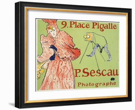 9, Place Pigalle, P. Sescau Photographe, 1894-Henri de Toulouse-Lautrec-Framed Giclee Print