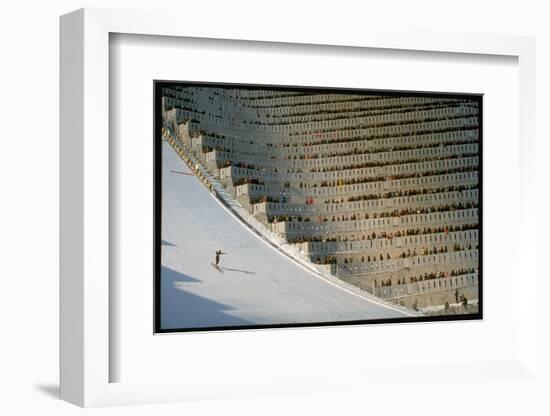 90 Meter Ski Jump During the 1972 Olympics-John Dominis-Framed Photographic Print