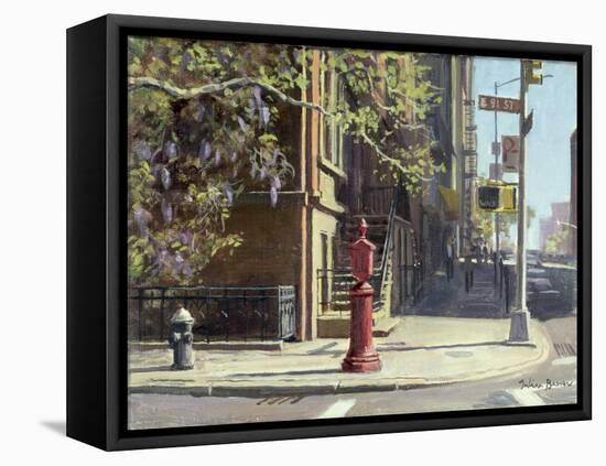 91st Street at Lexington Avenue-Julian Barrow-Framed Premier Image Canvas