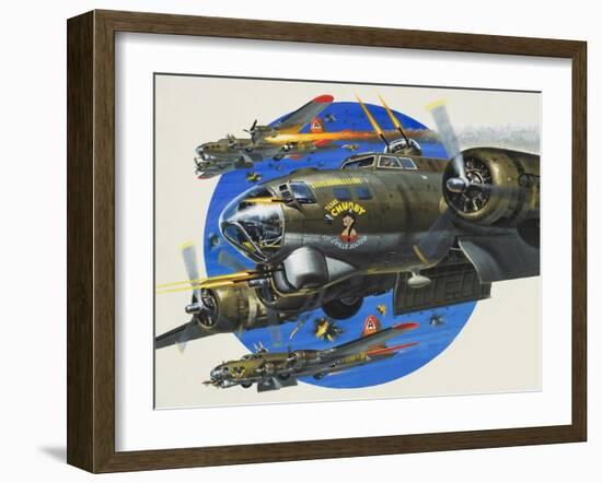 91st Usaaf Bombardment Group-Wilf Hardy-Framed Giclee Print