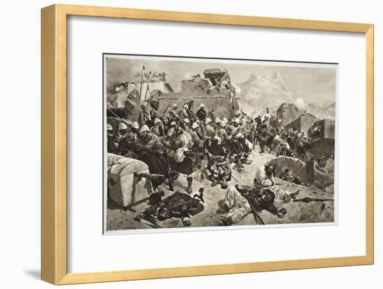 92nd Highlanders and 2nd Gurkhas storming Gaudi Mullah Sahibdad, Afghanistan, 1901-Unknown-Framed Giclee Print