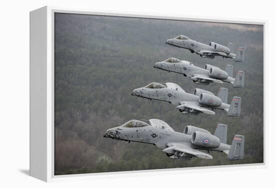 A-10 Thunderbolt Ii's Flying over Razorback Range, Arkansas-Stocktrek Images-Framed Premier Image Canvas