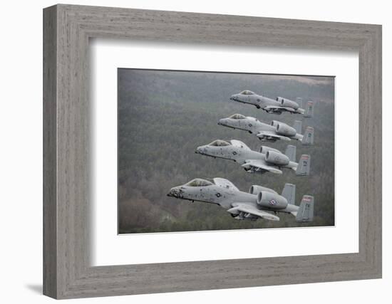 A-10 Thunderbolt Ii's Flying over Razorback Range, Arkansas-Stocktrek Images-Framed Photographic Print