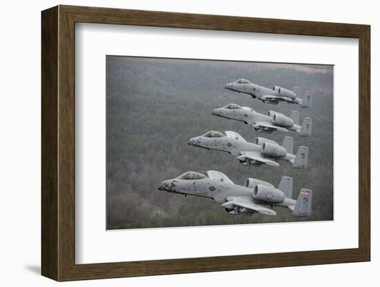 A-10 Thunderbolt Ii's Flying over Razorback Range, Arkansas-Stocktrek Images-Framed Photographic Print