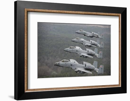 A-10 Thunderbolt Ii's Flying over Razorback Range, Arkansas-Stocktrek Images-Framed Photographic Print