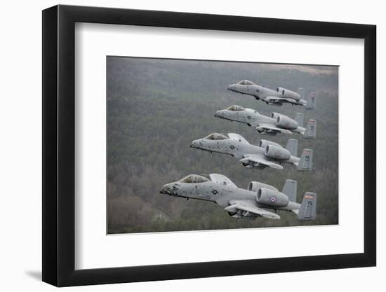 A-10 Thunderbolt Ii's Flying over Razorback Range, Arkansas-Stocktrek Images-Framed Photographic Print