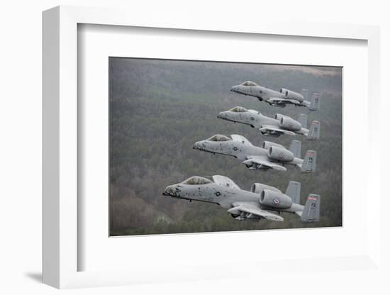 A-10 Thunderbolt Ii's Flying over Razorback Range, Arkansas-Stocktrek Images-Framed Photographic Print