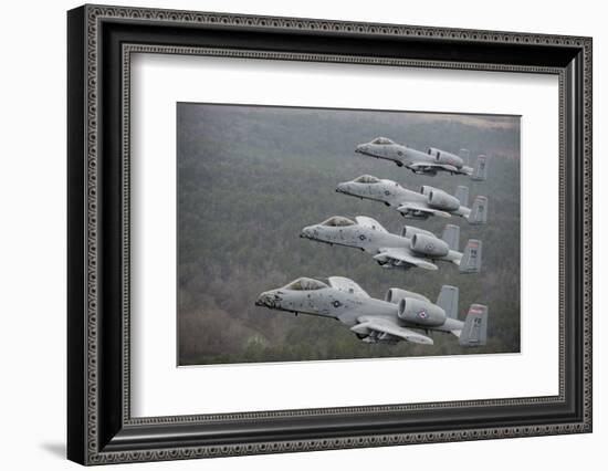 A-10 Thunderbolt Ii's Flying over Razorback Range, Arkansas-Stocktrek Images-Framed Photographic Print