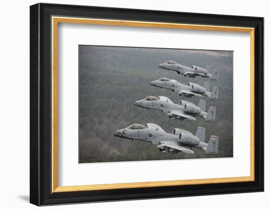 A-10 Thunderbolt Ii's Flying over Razorback Range, Arkansas-Stocktrek Images-Framed Photographic Print