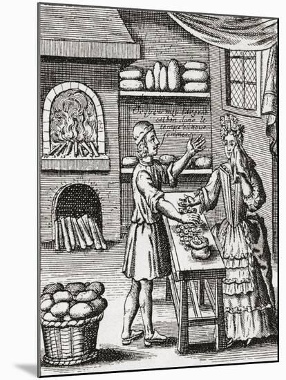 A 16th Century Baker's Shop. from Illustrierte Sittengeschichte Vom Mittelalter Bis Zur Gegenwart b-null-Mounted Giclee Print