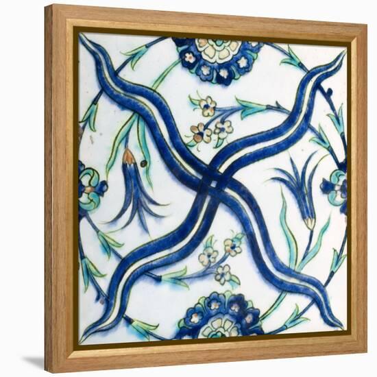 A 17th Century Ottoman Tekfur Ceramic Tile-null-Framed Premier Image Canvas