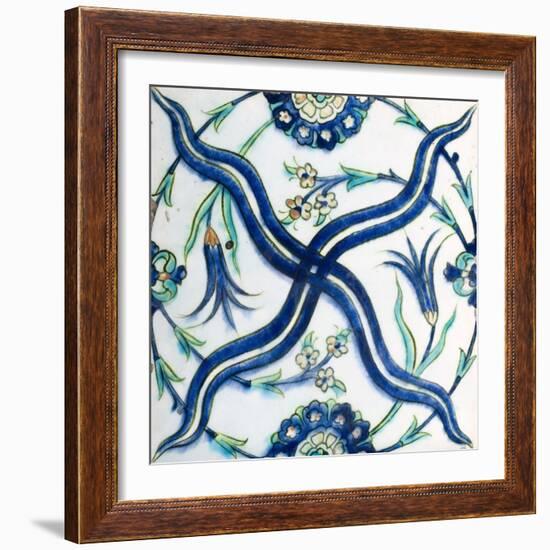 A 17th Century Ottoman Tekfur Ceramic Tile-null-Framed Giclee Print