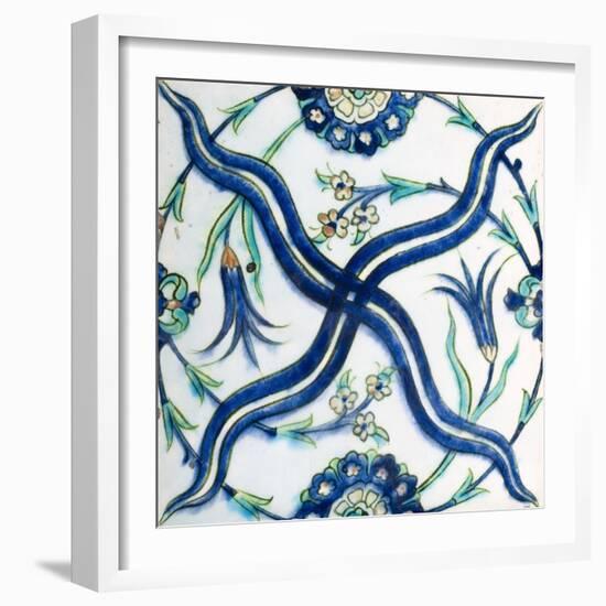 A 17th Century Ottoman Tekfur Ceramic Tile-null-Framed Giclee Print