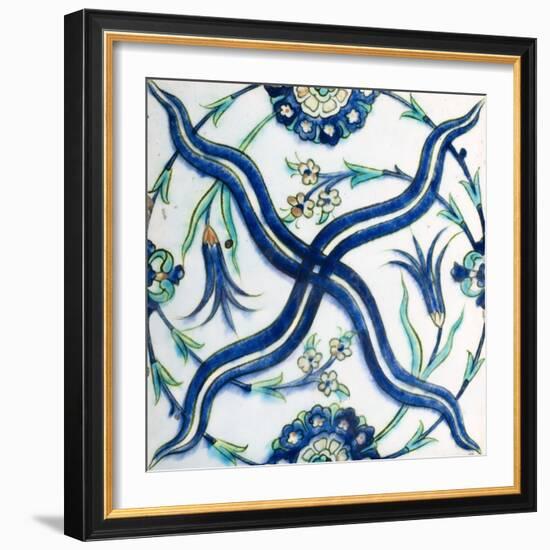 A 17th Century Ottoman Tekfur Ceramic Tile-null-Framed Giclee Print