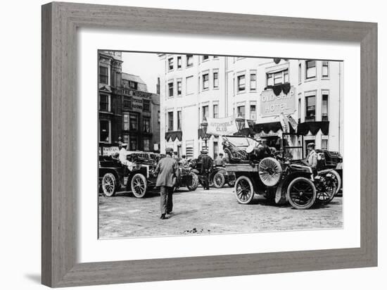 A 1903 Renault 10Hp Outside the Old Ship Hotel, Brighton, East Sussex, C1903-null-Framed Photographic Print