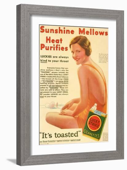 A 1930's Advertisement for Lucky Strike Cigarettes. from the Literary Digest Published 1931-null-Framed Giclee Print