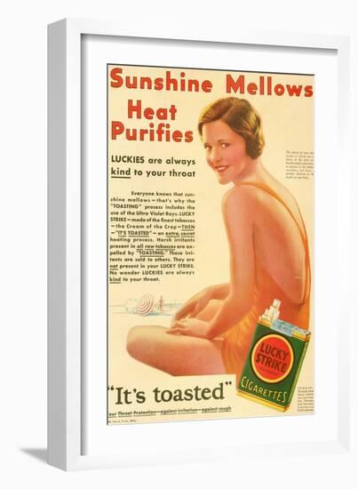 A 1930's Advertisement for Lucky Strike Cigarettes. from the Literary Digest Published 1931-null-Framed Giclee Print