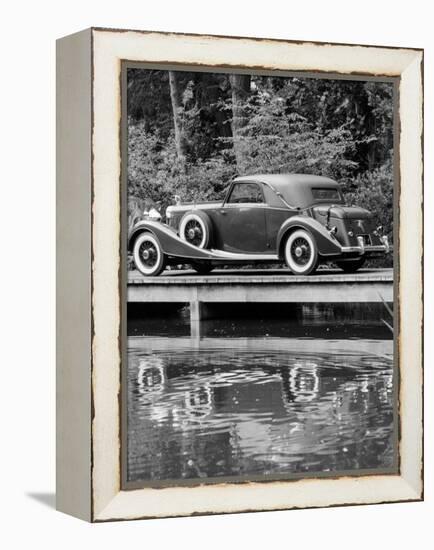 A 1933 Hispano-Suiza K6 Reflected in a Lake-null-Framed Premier Image Canvas