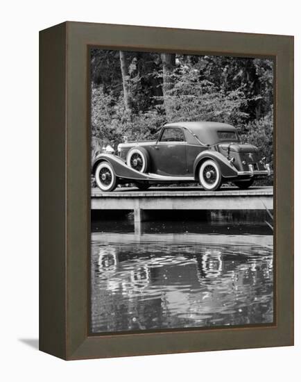 A 1933 Hispano-Suiza K6 Reflected in a Lake-null-Framed Premier Image Canvas