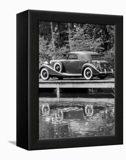 A 1933 Hispano-Suiza K6 Reflected in a Lake-null-Framed Premier Image Canvas