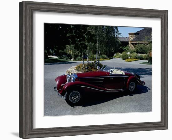 A 1936 Mercedes Benz 500K Roadster-null-Framed Photographic Print