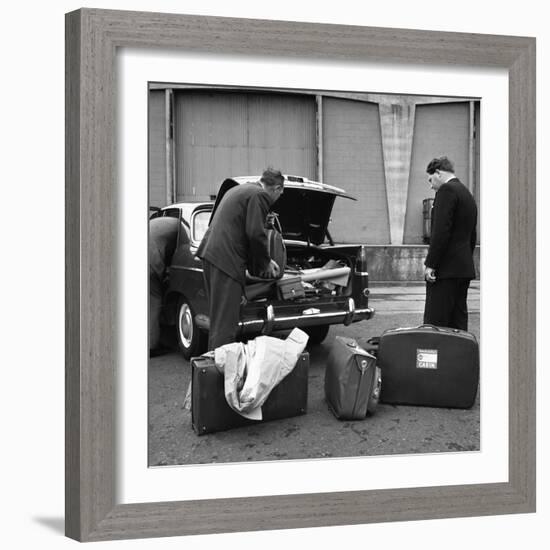 A 1961 Austin Westminster Being Loaded with Luggage on Amsterdam Docks, Netherlands 1963-Michael Walters-Framed Photographic Print