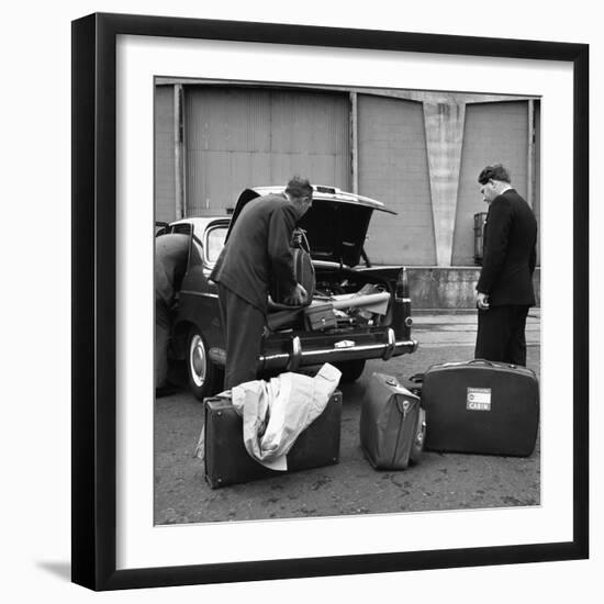 A 1961 Austin Westminster Being Loaded with Luggage on Amsterdam Docks, Netherlands 1963-Michael Walters-Framed Photographic Print