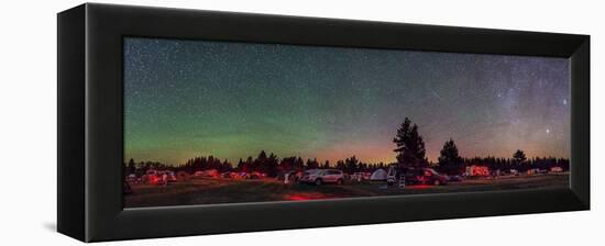 A 360 Degree Panorama with Aurora and Bands of Airglow at a Summer Star Party-null-Framed Premier Image Canvas