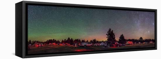 A 360 Degree Panorama with Aurora and Bands of Airglow at a Summer Star Party-null-Framed Premier Image Canvas