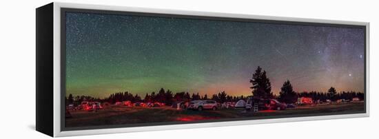 A 360 Degree Panorama with Aurora and Bands of Airglow at a Summer Star Party-null-Framed Premier Image Canvas