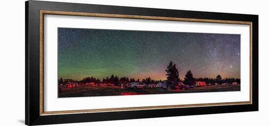 A 360 Degree Panorama with Aurora and Bands of Airglow at a Summer Star Party-null-Framed Photographic Print