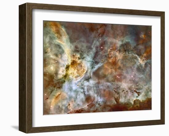 A 50-Light-Year-Wide View of the Central Region of the Carina Nebula-Stocktrek Images-Framed Photographic Print