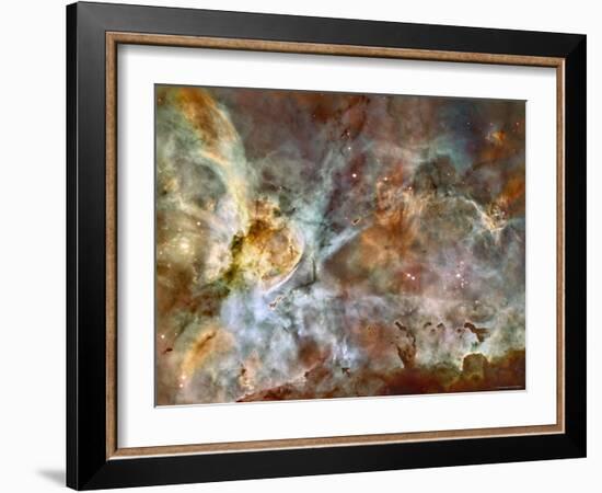 A 50-Light-Year-Wide View of the Central Region of the Carina Nebula-Stocktrek Images-Framed Photographic Print