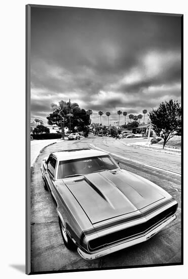 Â€˜66 Chevy Camaro Supersport with Dramatic Skies - Monochrome-Samuel Howell-Mounted Photographic Print