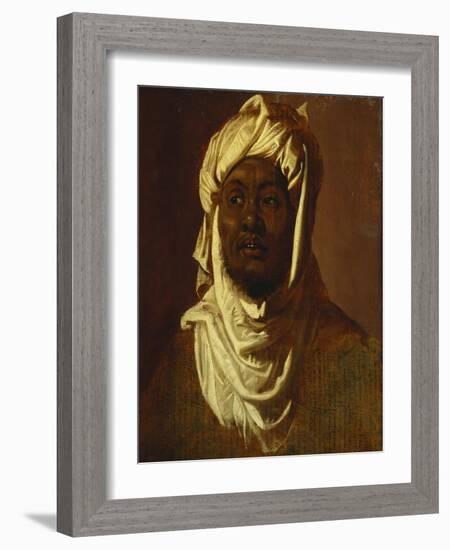 A African Wearing a Turban - a Sketch-Peter Paul Rubens-Framed Giclee Print