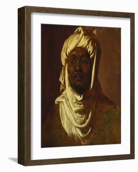 A African Wearing a Turban - a Sketch-Peter Paul Rubens-Framed Giclee Print