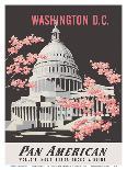 Washington D.C. - Pan American World Airways - United States Capitol Building-A^ Amspoker-Art Print