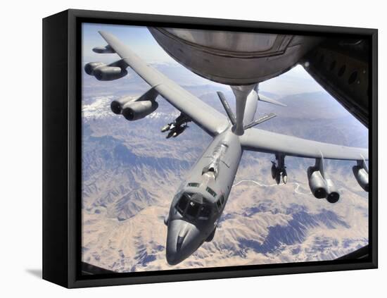 A B-52 Stratofortress Receives Fuel from a KC-135 Stratotanker Over Afghanistan-Stocktrek Images-Framed Premier Image Canvas